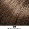 STYLE HBT-XTRA - Extra large topper, can pull some of own hair through base, integration hairpiece made of kanekalon fiber; base 5"X5" Look of Love - 8 Medium Warm Brown