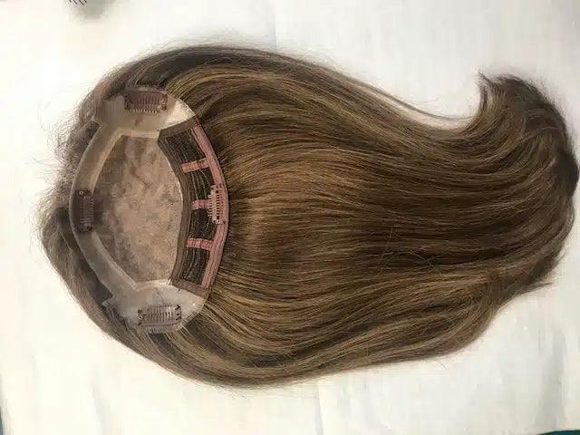 8"x6" Human Hair Topper 14" Length | Illusion Front & Extended Coverage 949 - H - Image Maker Wigs Online