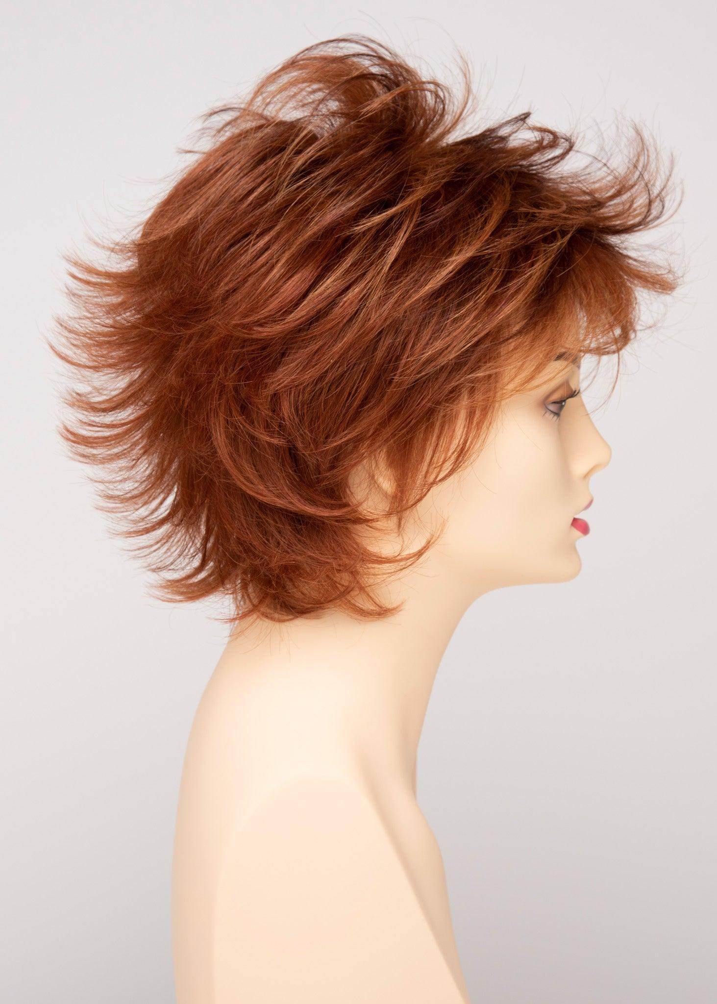 Aria | EnvyHair Human/Synthetic Blend Wig | Open Cap Construction | Envy Alan Eaton | Lighter Red | Envy Wig | Image Maker Wigs Online