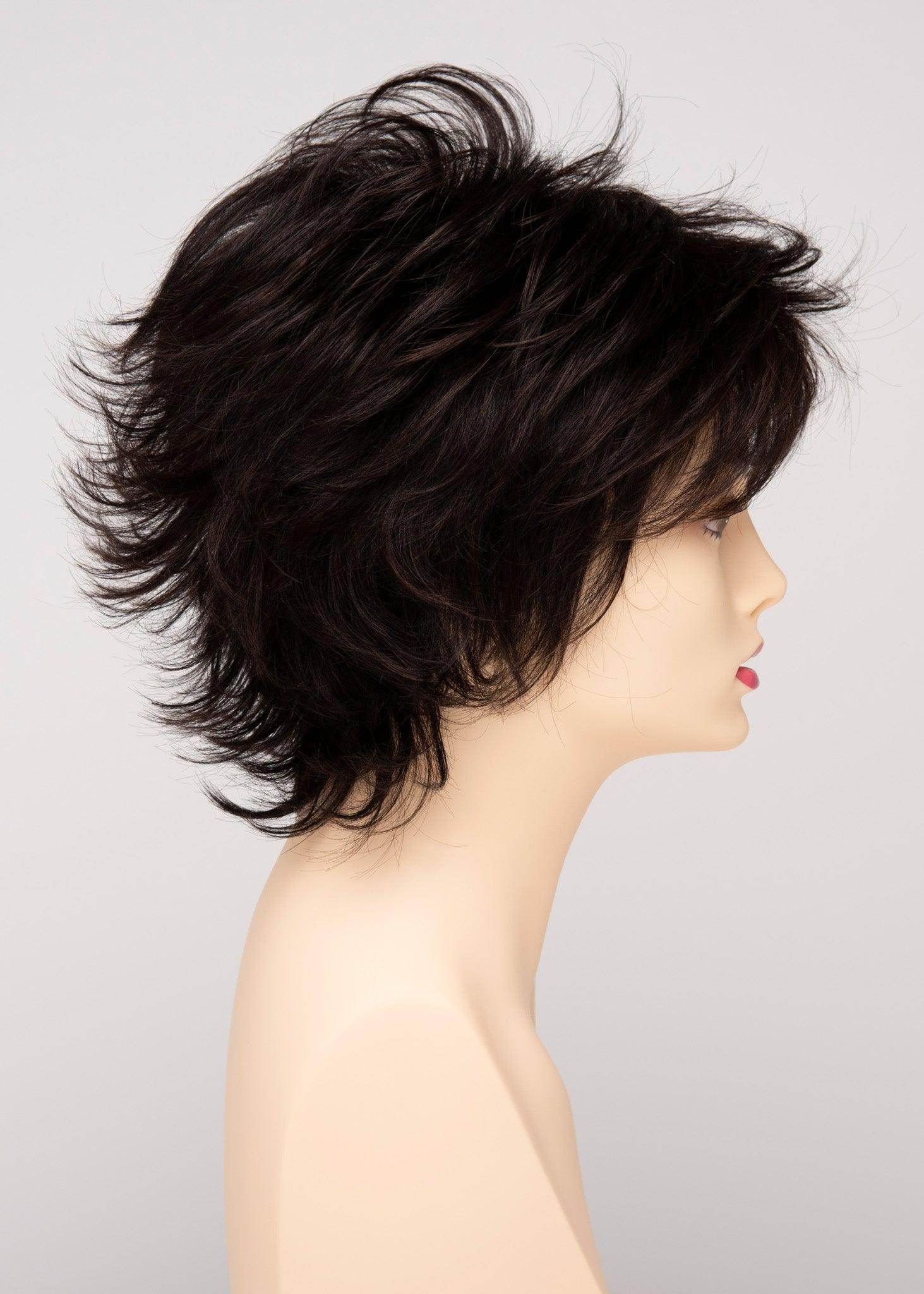 Aria | EnvyHair Human/Synthetic Blend Wig | Open Cap Construction | Envy Alan Eaton | Dark Brown | Envy Wig | Image Maker Wigs Online