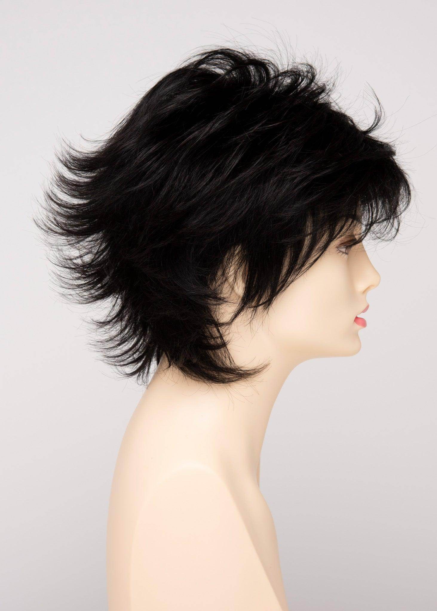 Aria | EnvyHair Human/Synthetic Blend Wig | Open Cap Construction | Envy Alan Eaton | Black | Envy Wig | Image Maker Wigs Online