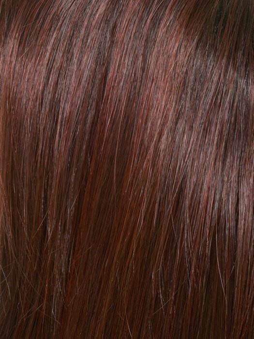 Aubrey | Mono Top Hand-Tied Wig | 30/70 Human Hair Blend | Envy | Chocolate Cherry | Envy Wig | Image Maker Wigs Online