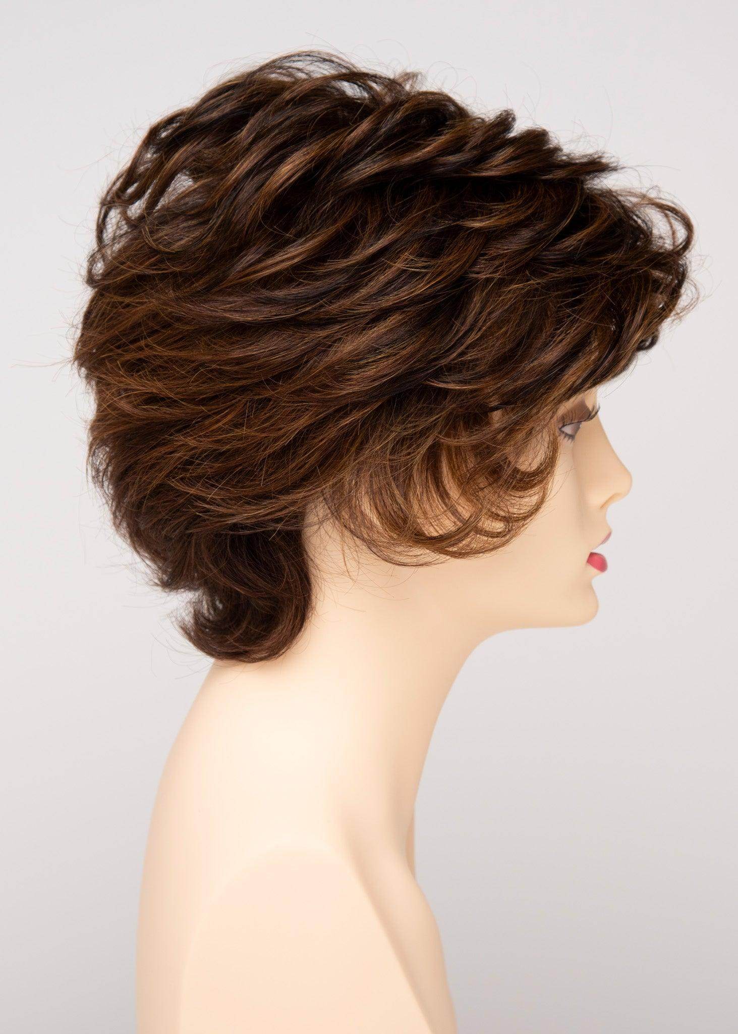Aubrey | Mono Top Hand-Tied Wig | 30/70 Human Hair Blend | Envy | Chocolate Carmel | Envy Wig | Image Maker Wigs Online