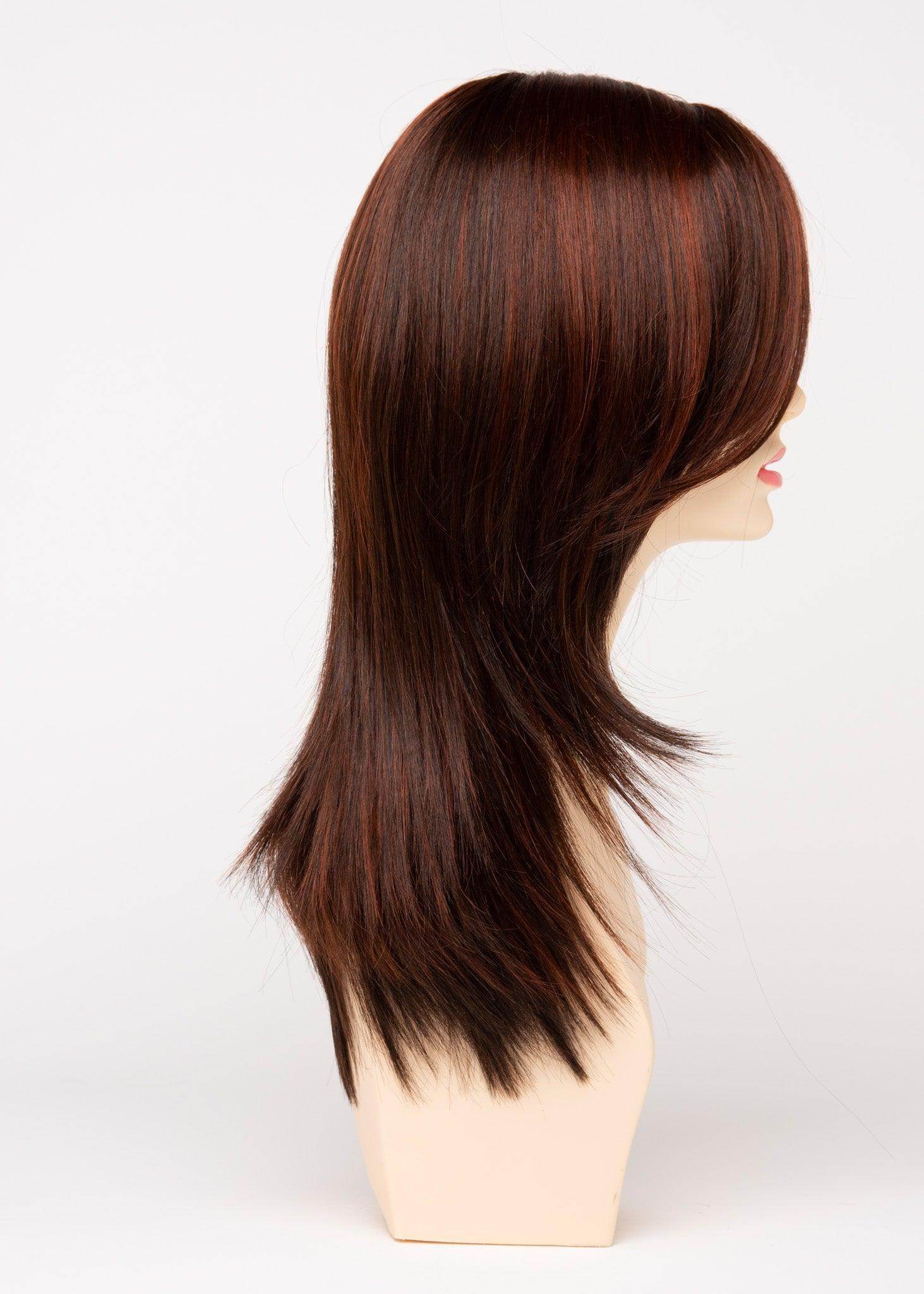 Ava | Mono Part Lace Front Wig | 30/70 Human Hair Blend | Envy | Ava-Dark Red | Envy | Image Maker Wigs Online