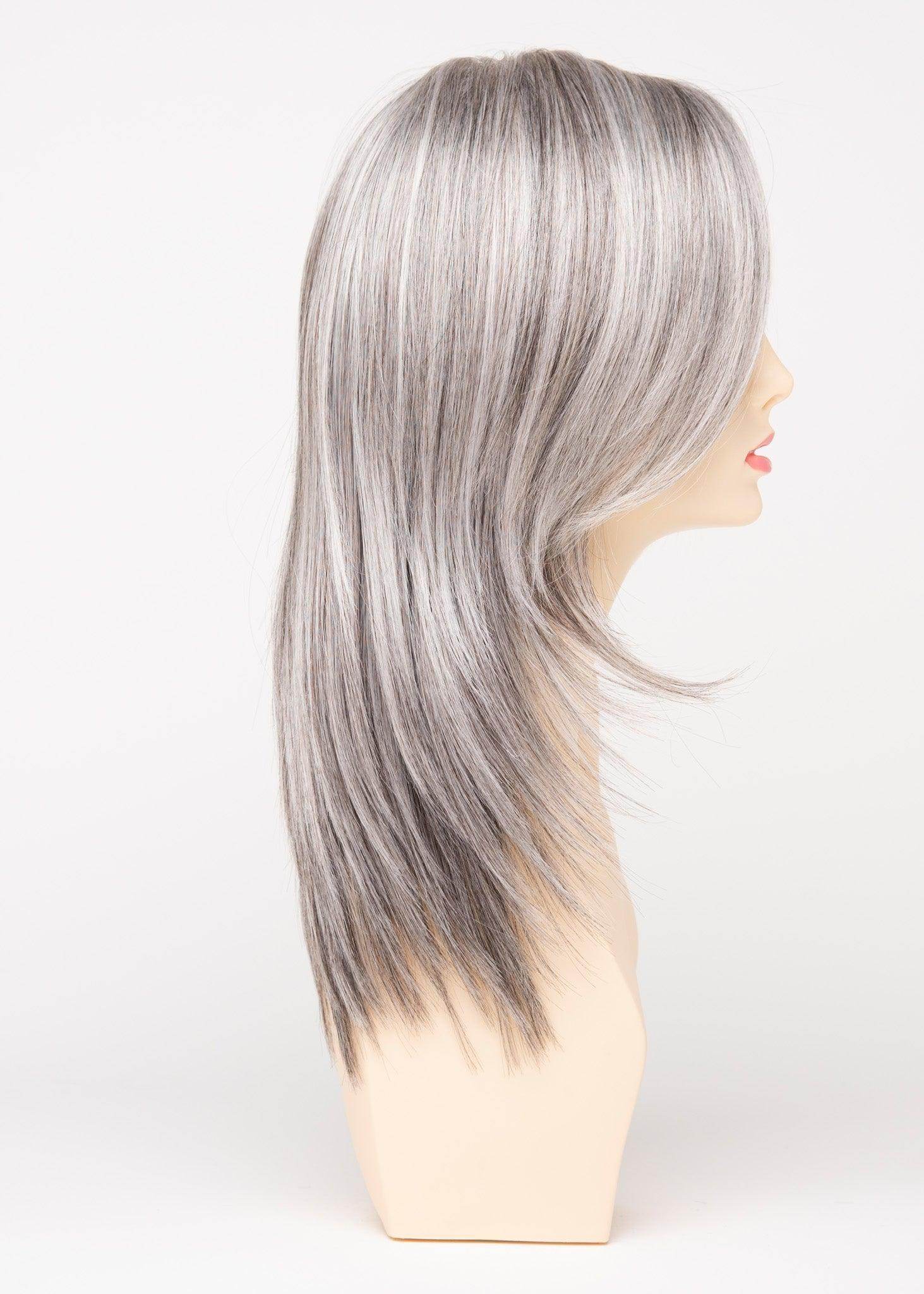 Ava | Mono Part Lace Front Wig | 30/70 Human Hair Blend | Envy | Ava-Medium Grey | Envy | Image Maker Wigs Online