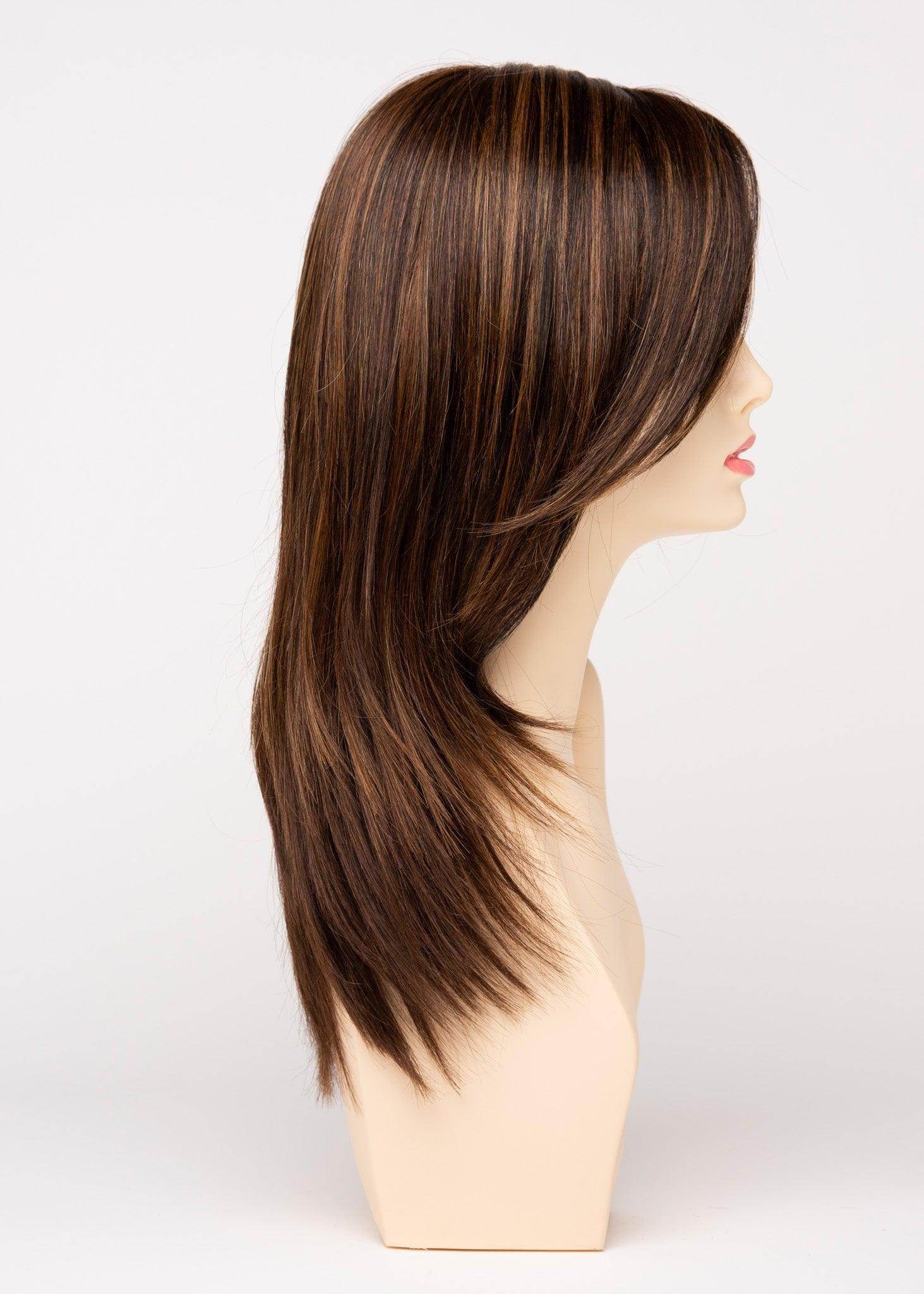 Ava | Mono Part Lace Front Wig | 30/70 Human Hair Blend | Envy | Ava-Chocolate Caramel | Envy | Image Maker Wigs Online