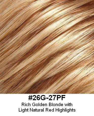 Accordion Chignon | 25B-26F Medium Gold Blonde with Light Blonde Highlights | Look of Love Hair Extension | Image Maker Wigs Online