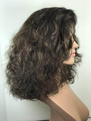 Cheyenne Luxurious “S” Wave Curl Human/Synthetic Blend Full Wig look of love - Image Maker Wigs Online