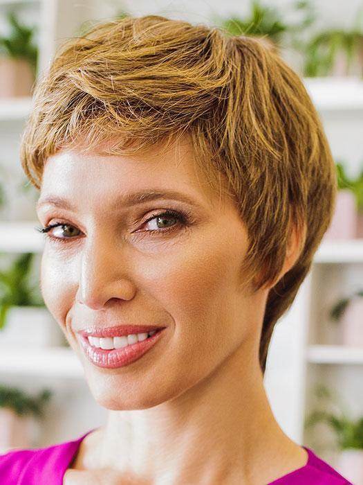 FIONA - EnvyHair Monofilament Top Crown Lace Front Wig Pixi Cut - Image Maker Wigs Online
