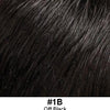 Hair Topper Filler Human Integration Piece 6" Length Addition Extension Look of Love - 1B Off Black