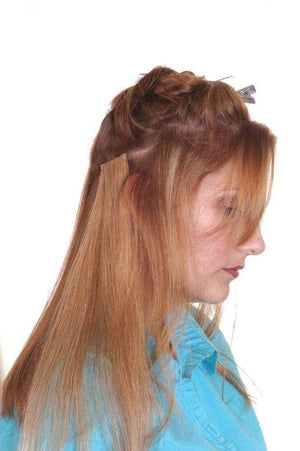 Human 16” hair extension Add Volume |Attachment Single large size snap comb clip for Temple Sides Crown | Look of Love - Image Maker Wigs Online