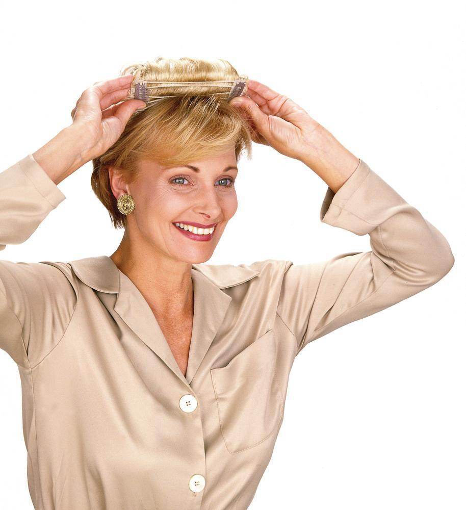 Integration extra coverage topper, can blend own hair in, 100% human hair&nbsp; Look of Love - Image Maker Wigs Online