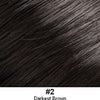 11" x 9-11"  Integration Human-Hair Synthetic Hair Extension  Blended  Piece - 2 Darkest Brown