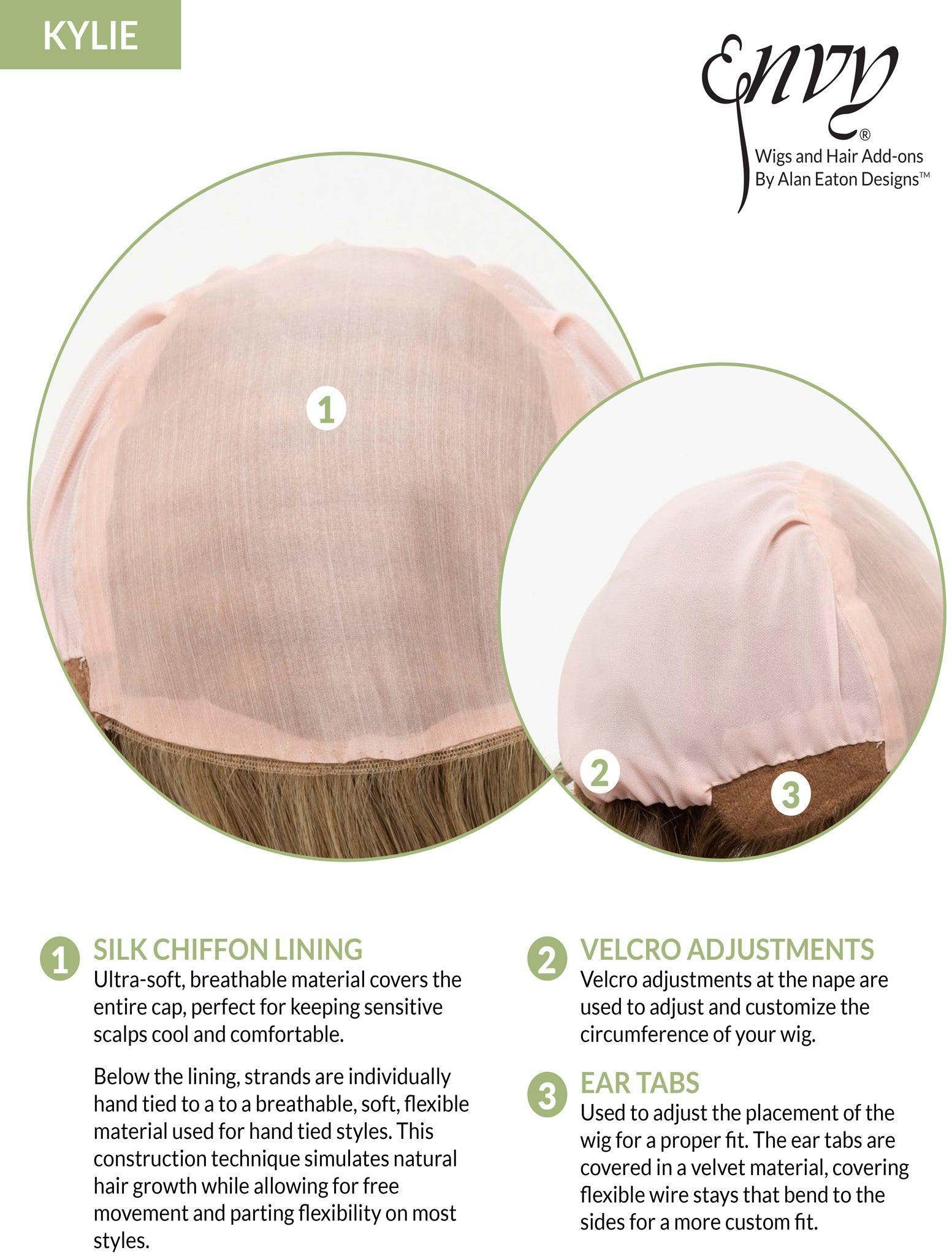 Kylie - EnvyHair Human Hair Synthetic Blend Mono Top Wig by Envy - Image Maker Wigs Online