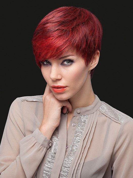 Point Wig by Ellen Wille – Edgy Asymmetrical Cut, Mono Crown, Lightweight Synthetic - Image Maker Wigs Online