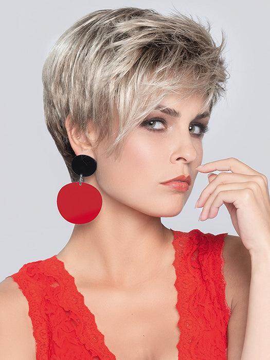 Point Wig by Ellen Wille – Edgy Asymmetrical Cut, Mono Crown, Lightweight Synthetic - Image Maker Wigs Online