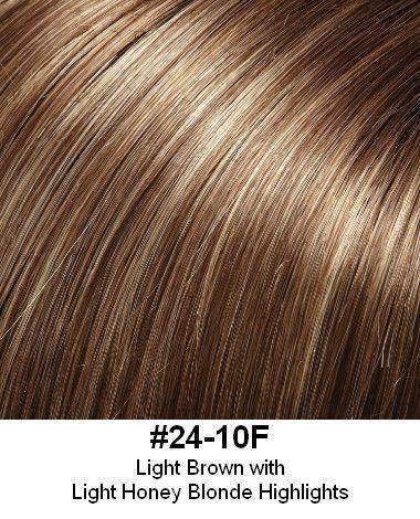 Accordion Chignon | 24-10F Light Brown with Light Honey Blonde Highlights | Look of Love Hair Extension | Image Maker Wigs Online