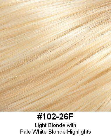 Accordion Chignon | 102-26F Light Blonde with Pale White Blonde Highlights | Look of Love Hair Extension | Image Maker Wigs Online